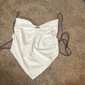 White and black going out / dinner top from Edikted- open back - XS - Never worn